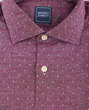 Camisa Casual 100% Algodão em Bordeaux Claro
