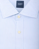 Camisa Casual 100% Algodão em Azul Claro