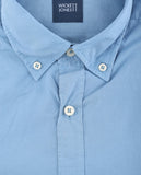 Camisa Casual 100% Algodão em Azul Petróleo