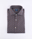 Camisa Casual 100% Algodão em Azul Escuro
