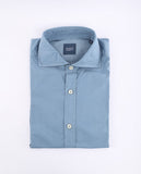 Camisa Casual 100% Algodão em Azul