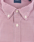 Camisa Casual 100% Algodão em Encarnado Escuro