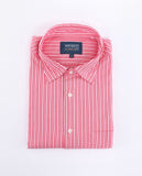 Camisa Casual 100% Algodão em Cor-de-rosa Escuro