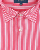 Camisa Casual 100% Algodão em Cor-de-rosa Escuro