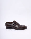 Dark Brown Monk Strap Shoes 100% Leather
