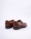 Brown Monk Strap Shoes 100% Leather