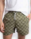 Dark Dry Green Swim Shorts 100% Poliester