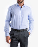 Camisa Clássica 100% Algodão em Azul Claro