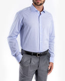 Camisa Clássica 100% Algodão em Azul Claro