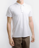 White Short Sleeve Polo 100% Cotton