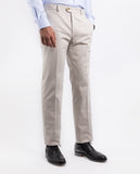 Light Beige Classic Trousers Soft Slim 100% Cotton