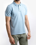 Light Blue Short Sleeve Polo 100% Cotton