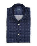 Camisa Casual 100% Algodão em Azul Escuro