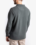 Dark Dry Green Long Sleeve Polo 100% Cotton