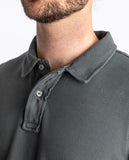 Dark Dry Green Long Sleeve Polo 100% Cotton