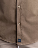 Camisa Casual 100% Algodão em Castanho Claro