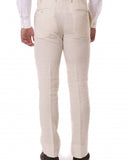 Light Beige Classic Trousers Regular 100% Linen
