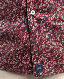 Camisa Casual 100% Algodão em Encarnado Escuro