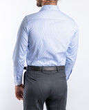 Camisa Casual 100% Algodão em Azul Claro