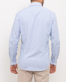 Camisa Casual 100% Algodão em Azul Claro