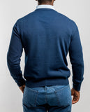 Dark Blue V Neck Sweater 100% Cotton