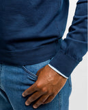 Dark Blue V Neck Sweater 100% Cotton