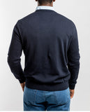 Dark Blue V Neck Sweater 100% Cotton