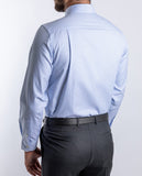 Camisa Clássica 100% Algodão em Azul Claro