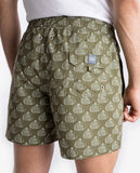 Dark Dry Green Swim Shorts 100% Poliester