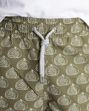 Dark Dry Green Swim Shorts 100% Poliester
