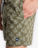 Dark Dry Green Swim Shorts 100% Poliester