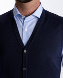 Dark Blue Vest 100% Flece wool