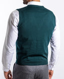 Dark Green Vest 100% Flece wool