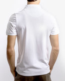 Polo Piquet Manga Curta 100% Algodão em Branco