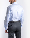 Camisa Clássica 100% Algodão em Azul Claro