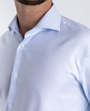 Camisa Clássica 100% Algodão em Azul Claro