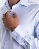 Camisa Clássica 100% Algodão em Azul Claro