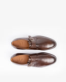 Sapatos Fivela 100% Pele em Castanho Escuro