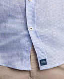 Camisa Casual 100% Linho em Azul Claro