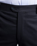 Dark Blue Classic Trousers Soft Slim 100% Cotton
