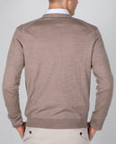 Light Brown Cardigan 100% Merino Wool