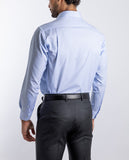 Camisa Clássica 100% Algodão em Azul Claro