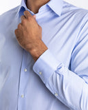 Camisa Clássica 100% Algodão em Azul Claro
