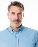 Camisa Casual 100% Algodão em Azul Petróleo