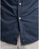 Camisa Casual 100% Algodão em Azul Escuro