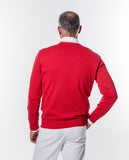 Camisola Decote em V 100% Algodão em Encarnado