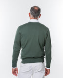 Dry Green V Neck Sweater 100% Cotton