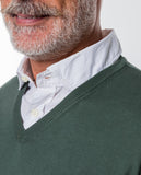 Dry Green V Neck Sweater 100% Cotton