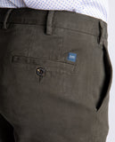 Dark Dry Green Regular Chino Trousers