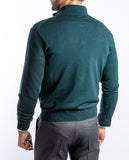 Green Cardigan 100% Merino Wool